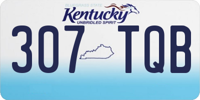 KY license plate 307TQB