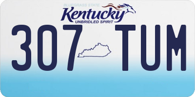 KY license plate 307TUM