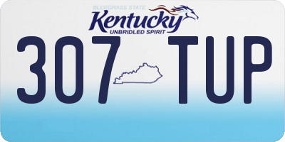 KY license plate 307TUP