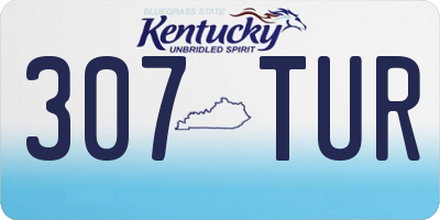 KY license plate 307TUR
