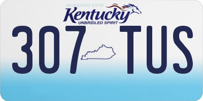 KY license plate 307TUS
