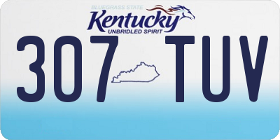 KY license plate 307TUV