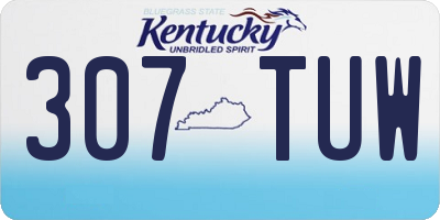 KY license plate 307TUW