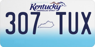 KY license plate 307TUX