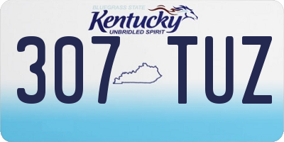 KY license plate 307TUZ