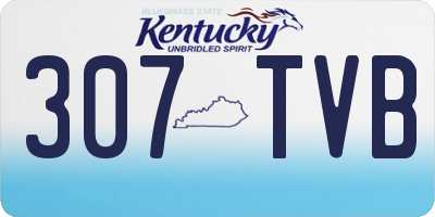 KY license plate 307TVB