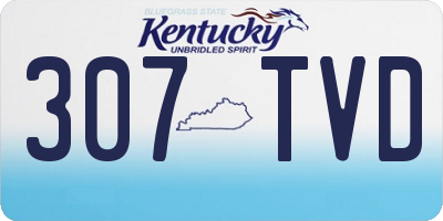 KY license plate 307TVD