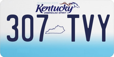 KY license plate 307TVY