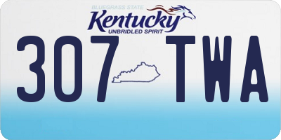 KY license plate 307TWA