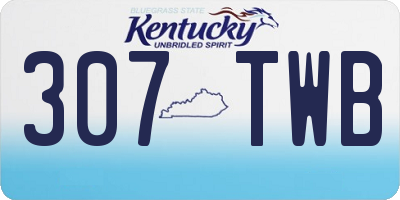 KY license plate 307TWB