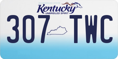 KY license plate 307TWC