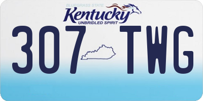 KY license plate 307TWG