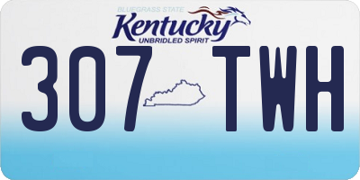 KY license plate 307TWH