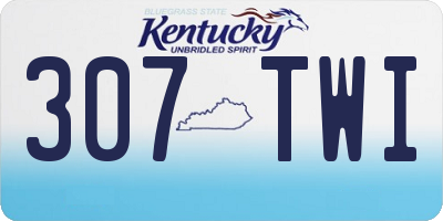 KY license plate 307TWI