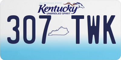 KY license plate 307TWK