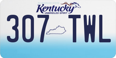 KY license plate 307TWL