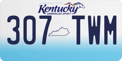 KY license plate 307TWM