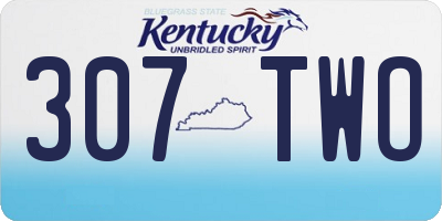 KY license plate 307TWO