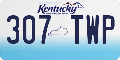 KY license plate 307TWP