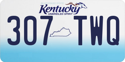 KY license plate 307TWQ