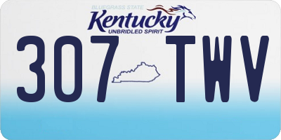 KY license plate 307TWV