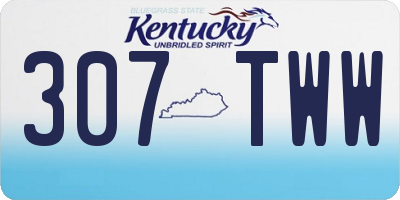 KY license plate 307TWW