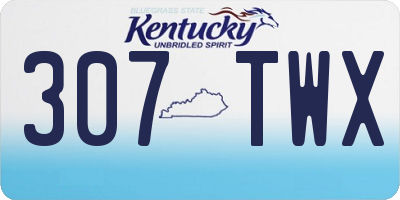 KY license plate 307TWX