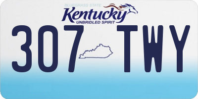 KY license plate 307TWY