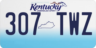 KY license plate 307TWZ