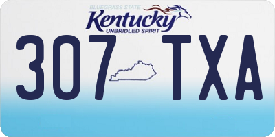 KY license plate 307TXA