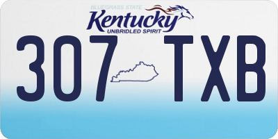 KY license plate 307TXB