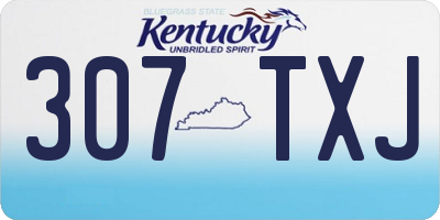KY license plate 307TXJ