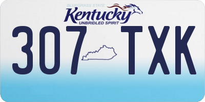 KY license plate 307TXK