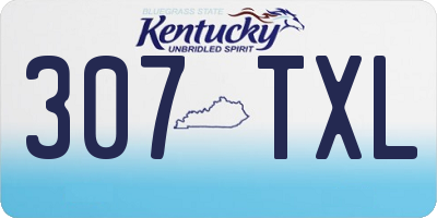 KY license plate 307TXL