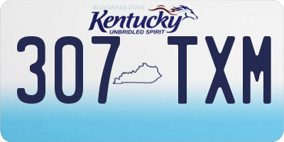 KY license plate 307TXM