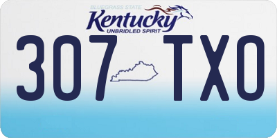 KY license plate 307TXO