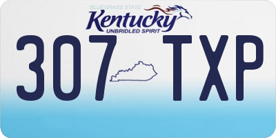 KY license plate 307TXP