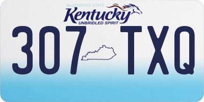 KY license plate 307TXQ