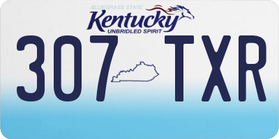 KY license plate 307TXR