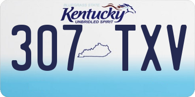 KY license plate 307TXV