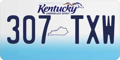 KY license plate 307TXW