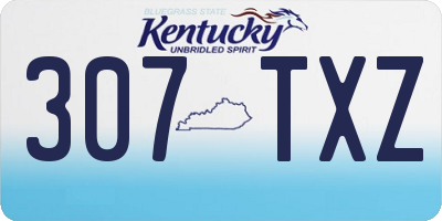 KY license plate 307TXZ