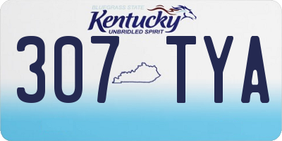 KY license plate 307TYA