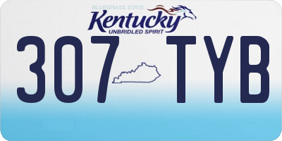 KY license plate 307TYB