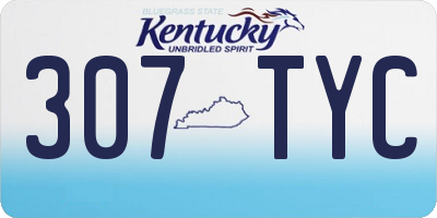 KY license plate 307TYC