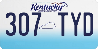 KY license plate 307TYD