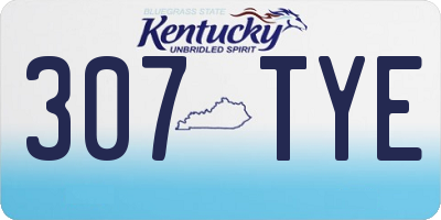 KY license plate 307TYE