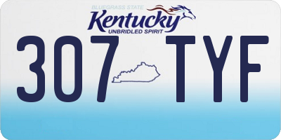 KY license plate 307TYF