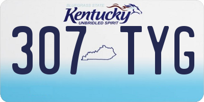KY license plate 307TYG