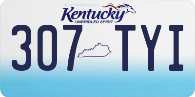 KY license plate 307TYI